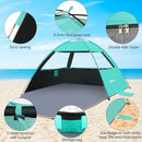 Gorich Beach Tent Sun Shelter for 3/4-5/6-7/8-10 Person with UPF 50＋ UV Protection, Lightweight & Easy Setup Beach Shade Canopy, Portable Beach Shade Tent Beach Cabana by TinyTreasures Baby Boutique