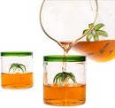 Palm Tree Pitcher & 4 Glasses Set Decanter, 9 oz