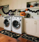 Halloween Kitchen Mat Set of 2, Spooky Spider Web Ghosts Boo Halloween Decor, Halloween Rug for Floor, Indoor Home Decor with Non-Slip Backing,17 x 29 Inch & 17 x 47 Inch by CozyNest Decor