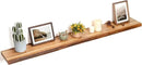 Floating Shelves for Wall Decor, Rustic Solid Elm Wood Live Edge Floating Shelves Wall Mounted, Wall Shelves with Invisible Bracket for Living Room Bathroom Bedroom Kitchen, 55 Inch, Natural by CozyNest Decor