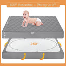 Yoofoss Waterproof Crib Mattress Protector, Quilted Crib Mattress Pad Cover Soft and Breathable, Machine Washable Toddler Mattress Protector for Standard Baby Crib Size 52''x28'' by TinyTreasures Baby Boutique