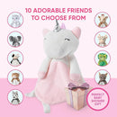 4-in-1 Sound Machine, Baby Lovey, Blanket - White Noise & Lullaby Plush Unicorn Calms & Reduces Wakeups, Helps Toddler Sleep Longer - Proven Sleep Aid -Musical BPA-Free, Machine Washable Newborn Gift by TinyTreasures Baby Boutique