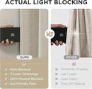 Joydeco Pleated Curtains for Living Room Bedroom, Linen Drapes 90 inch Length 2 Panels Set, Blackout Thermal Insulated Curtain(Ecru,40'' Wx90'' L) by CozyNest Decor