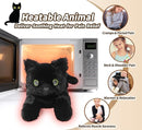 Black Cat Stuffed Animals, Microwavable Stuffed Animal Adorable Fluffy Cat Plush for Warmth & Comfort, Heatable Coolable Lavender Scent Cat Toy, Cute Soft Plushies Cat Gifts for Kids Boy Girls & Adult by TinyTreasures Baby Boutique
