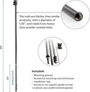 WHITEHORSE Bird House Pole Mount- A Professional Bird Feeder Pole for Outside - Very Sturdy Against Strong Winds - 7’ Tall Bird House Poles for Outdoors - Pole for Bird Feeders - Bluebird House Pole by GreenHaven Gardens