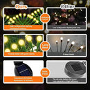 ZGWJ Solar Garden Lights 4 Pack 40 LED, Solar Firefly Lights with Leaves, Waterproof Solar Outdoor Lights Swaying Lights for Halloween Christmas Yard Patio Pathway Outdoor Decoration Warm White by GreenHaven Gardens