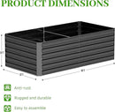 6x3x2 ft Raised Garden Bed, Large Metal Planter Raised Beds, Planters for Outdoor Plants for Vegetables, Flowers, Herbs, Fruits, and Succulents.(4 Pcs) by CozyNest Decor