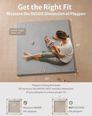 Blissful Diary Vegan Leather Baby Play Mat, 50x50 Thicken Foam Cushioned & Waterproof Playpen Mat for Infants and Toddlers, Stylish and Just Wipe-Clean Playmat for Baby Play on Floor, Light Gray by TinyTreasures Baby Boutique