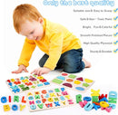 Wooden Puzzles for Toddlers, Kesletney Wooden Alphabet Number Shape Learning Puzzles for Kids, 3 in 1 Montessori Preschool Educational Toys for Boys Girls Ages 3 4 5 Years Old by TinyTreasures Baby Boutique