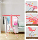 Clothes Drying Rack Foldable & Collapsible Drying Racks with 4-Leg Octopus Design, Large Capacity Space Saving Indoor Drying Rack for Bedroom,Balcony,Laundry for Indoor/Outdoor Use（Pink） by CozyNest Decor