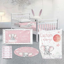 Custom Nursery Crib Bedding Set: Personalized Name 4 Piece Starry Sky Elephant Design Baby Crib Sets for Girls - Toddler Double Layer Blanket Set, Comfortable Crib Bed Sheets for Baby Toddlers by TinyTreasures Baby Boutique