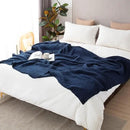 EMME Cotton Muslin Blanket King Size - Soft, Breathable Layering Blanket, 108"x90", All Season Gauze, Navy by CozyNest Decor