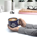 DISCOUNT PROMOS Custom Ceramic Campfire Coffee Mugs 13 oz. Set of 1, Personalized Bulk Pack - Perfect for Tea, Espresso, Cappuccino, Hot Cocoa - Blue by TinyTreasures Baby Boutique