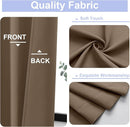 Simplebrand Ava Brown Short 36 Inches Blackout Curtain 2 Panels Set, Half Window Rod Pocket Privacy Curtain Tiers for Kitchen, Curtains Blackout for Bathroom Shades, W40 x L36 Inch, Brown by TinyTreasures Baby Boutique