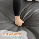 4FT Bean Bag Chair: Bean Bag with Velvet Cover, Fluffy and Comfy Bean Bag Chairs for Adults and Kids, Bean Bag Sofa Filled with High-Density Sponge for Gaming (Grey) by CozyNest Decor