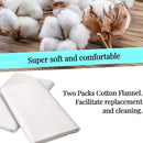 2 Pcs Organic Cotton Flannel for Castor Oil Pack Wrap, Reusable Castor Oil Compress for Liver Detox, Castor Oil Pads for Abdomen, Joints & Other Areas by TinyTreasures Baby Boutique