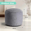 Dual-Size Corduroy Footrest with Hidden Zipper – Ergonomic Memory Foam Ottoman Poufs for Office Desks, Couches & Delicate Floors, Dark Gray 20"x 15" by CozyNest Decor