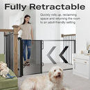Cumbor 76" Extra Wide Retractable Gates for Stairs, Mesh Dog Gate for The House, 34" Tall Extra Wide Pet Gate for Dogs, Long Safety Gates for Doorways, Hallways, Indoor/Outdoor(Black) by TinyTreasures Baby Boutique