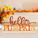 COCHIE Metal Hello Pumpkin Sign, Orange Fall Decorations for Home, Office, Shelf, Mantel, Indoor, Autumn Pumpkin Decoration, Hello Fall Decor (Autumn A) by CozyNest Decor