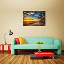 DZL Art S74769 Canvas Painting Print Paradise Tropical Island Beach with Palms Photograph Print Nature Pictures Wall Art Canvas Prints Painting for Living Room Bedroom Decor Office Wall Decor by CozyNest Decor