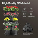 VIVOSUN 5 Tier Vertical Gardening Stackable Planter for Strawberries, Flowers, Herbs, Vegetables, Black by GreenHaven Gardens