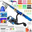 Kilitn Kids Fishing Rod, 1.5M 61Inch 4.92Ft Portable Telescopic Fishing Pole and Reel Combos and String with Fishing Line Full Kits, Youth Fishing Pole Fishing Gear for Kids, Boys, Girls, and Adults by TinyTreasures Baby Boutique