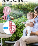 FRIZCOL Stroller Fan for Baby - Portable Fans Rechargeable - Battery Operated Fan(Use for 24Hrs) - Fans for Handheld/Clip On/Car Seat/Desk/Camping (Pink) by TinyTreasures Baby Boutique