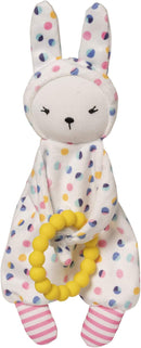 Manhattan Toy Cherry Blossom Days Baby Bunny Soothing Mini Blankie with Removable Silicone Teether Multi by TinyTreasures Baby Boutique