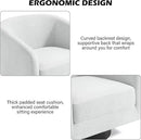 Swivel Barrel Accent Chair, Modern Round Chenille Fabric Arm Chair for Living Room, Bedroom, Comfy Club Reading Chairs for Adults（Chenille Fabric, Beige, Set of 1 by CozyNest Decor