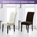 Joccun Chair Covers for Dining Room Set of 4,Dining Chair Slipcovers Stretch Dining Room Chair Covers Seat Protector,Washable Parsons Chair Cover for Home,Banquet(Seal Brown,4 Pack) by CozyNest Decor