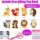 Sewing Kit for Kids, Friendship Keychain Making Toys, Beginner Arts and Crafts,8 Easy DIY Ornaments of Animal,Birthday Christmas Gifts Presents for Girls Age 6-12,Learn to Sew Embroidery by TinyTreasures Baby Boutique
