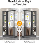 Wall Room Divider, Storage Cabinet Storage Display with Shelves, Modern Freestanding Wood Room Divider Screen, Wall Privacy Screens for Home Decorative (Grey,43.3" L x 9.5" W x 79.5" H) by CozyNest Decor