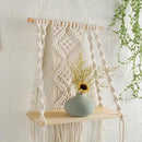 Mong Handmade Macrame Wall Hanging Shelf, Boho Indoor Rope Plant Pot Basket Hanger Holder, Rope Plant Hanger for Wall Decor Indoor Outdoor by GreenHaven Gardens