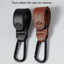 Baby Stroller Hooks Bag Hooks for Hanging Diaper Bags Multipurpose Hooks for Grocery Shopping Bags Premium Vegan Leather Pram Straps 2 Pcs (Brown) by TinyTreasures Baby Boutique