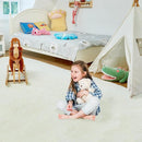 Ultra Soft Rug for Living Room, 9X12 Fluffy Shag Area Rug for Bedroom, Modern Shaggy Carpets Fuzzy Rug for Teens Dorm Nursery Home Decor Aesthetic, Upgrade Anti-Skid Durable, Cream White by TinyTreasures Baby Boutique