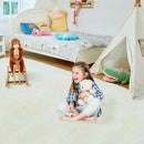 5X8 Ultra Soft Rug for Living Room, Fluffy Shag Area Rug for Bedroom, Modern Shaggy Carpets Fuzzy Rug for Teens Dorm Nursery Home Decor Aesthetic, Upgrade Anti-Skid Durable, Cream White by TinyTreasures Baby Boutique
