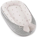 Baby Lounger - Infant Lounger Pillow for Newborn 0-24 Months, Soft, Breathable & Portable Baby Lounger Pillow for Boys & Girls, Cozy Baby Floor Seat for Home & Travel (Beige Star) by TinyTreasures Baby Boutique