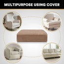 PrinceDeco Stretch Velvet Couch Cushion Cover,Soft Cushion Slipcover for Chair Cushion Furniture Protector Seat Cushion Sofa Cover Width Up to 29.5", Camel by CozyNest Decor