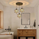Frosted White Glass Chandelier for Dining Room Pendant Lights for Kitchen Island Light Fixture Modern Farmhouse Chandeliers with Warm Light Oiled Bronze by CozyNest Decor
