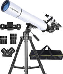 Telescope for Adults Astronomy Beginners, 80mm Aperture 800mm Refractor Telescopes for Adults High Powered with AZ Mount, Carry Bag, Phone Mount by TinyTreasures Baby Boutique