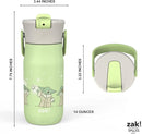 Zak Designs Harmony Star Wars The Mandalorian Kid Water Bottle for Travel or At Home, 14oz Recycled Stainless Steel is Leak-Proof When Closed and Vacuum Insulated (Baby Yoda, Grogu) by TinyTreasures Baby Boutique