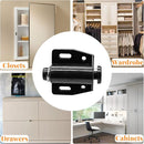 2 Pack Cabinet Magnetic Touch Latch, Push to Open Catches Magnet Push Release Latches Hardware for Kitchen Cabinet Drawer Cupboard Closet Door (Black) by TinyTreasures Baby Boutique