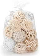 ANDALUCA Decorative Balls Bag Bowl Filler Home Decor (White) by CozyNest Decor