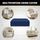 PrinceDeco Stretch Velvet Couch Cushion Cover,Soft Fitted Cushion Slipcover for Arm Chair Sofa Cushion Furniture Protector Seat Cushion Sofa Cover Width Up to 29.5", Navy by CozyNest Decor