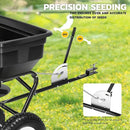 DNA MOTORING Tow Behind Broadcast Spreader, 125 LB / 60L Capacity, Multi Use Tool for Fertilizer, Grass Seed, Salt, Ice Melt, Lawn and Garden Seeder, with Wheels, with Wheels, TOOLS-00612 by GreenHaven Gardens