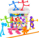 Suction Cup Fidget Sensory Toys: 48 Pack Suction Cup People Toys Fidget Toy for Autism Autistic ADHD Kids Ages 3+, Creative Travel Toy Idea for Boys Girls by TinyTreasures Baby Boutique