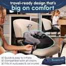 Hiccapop NeoBoost Inflatable Toddler Booster Seat for Dining Table – Portable, Quick-Inflate Design – Anti-Slip Base, Secure Straps, Easy-Clean – Perfect for Home & Travel, Black/Gray by TinyTreasures Baby Boutique