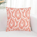 HWY 50 Coral Pink Decorative Throw Pillow Covers 18x18 Inch (1 Piece), Embroidered Cotton Farmhouse Cushion Cover Pillow Case for Sofa Couch Living Room Bed Bedroon, Floral Branches by CozyNest Decor
