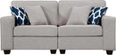 L Lengend Vansen Modular Sectional Sofa U Shaped Couch with Ottoman Modern Reversible Corner Sectional Couch for Living Room (Light Grey, 2+3 with Ottoman) by CozyNest Decor