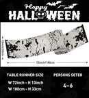 Halloween Table Runner,72 Inches Spooky Haunted House Bats Tree Ghost Witch Table Runner for Halloween, Table Decoration/Party Dinner Table Decor,Kitchen,Mantel,Bedroom Decoration by CozyNest Decor